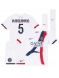 Paris Saint-Germain Marquinhos #5 Replika Borta Kläder Barn 2025-26 Kortärmad (+ byxor)